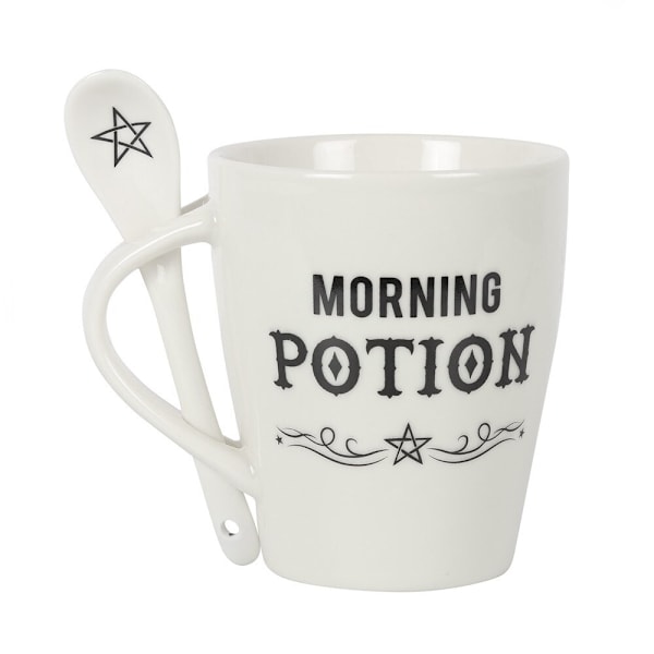 Something Different Morning Potion Keramisk Mugg Set En Storlek Whi White/Black One Size