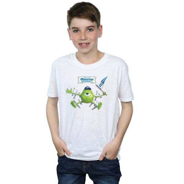 Disney Boys Monsters University Taped Mike T-shirt 7-8 år Vit White 7-8 Years
