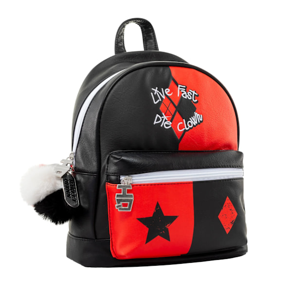 Harley Quinn Live Fast Die Clown Suicide Squad Ryggsäck One Size Red/Black One Size
