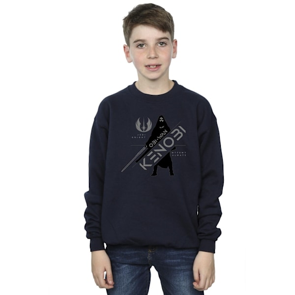 Star Wars Boys Obi-Wan Kenobi Jedi Knight Sweatshirt 3-4 år Navy Blue 3-4 Years