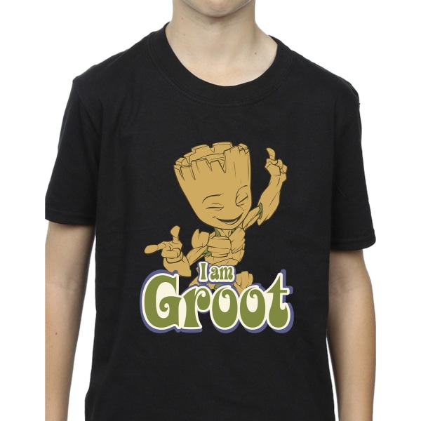 Guardians Of The Galaxy Boys Groot Dancing T-Shirt 3-4 Years Bl Black 3-4 Years