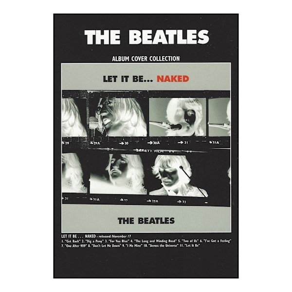 The Beatles Let It Be Postcard One Size Svart/Vit Black/White One Size
