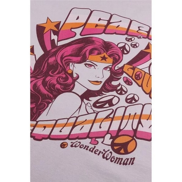 Wonder Woman Womens/Ladies Peace Love Equality T-shirt M Lavend Lavender M