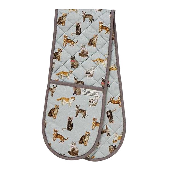 Cooksmart Curious Cats Dubbel Ugnsvante One Size One Colour One Colour One Size
