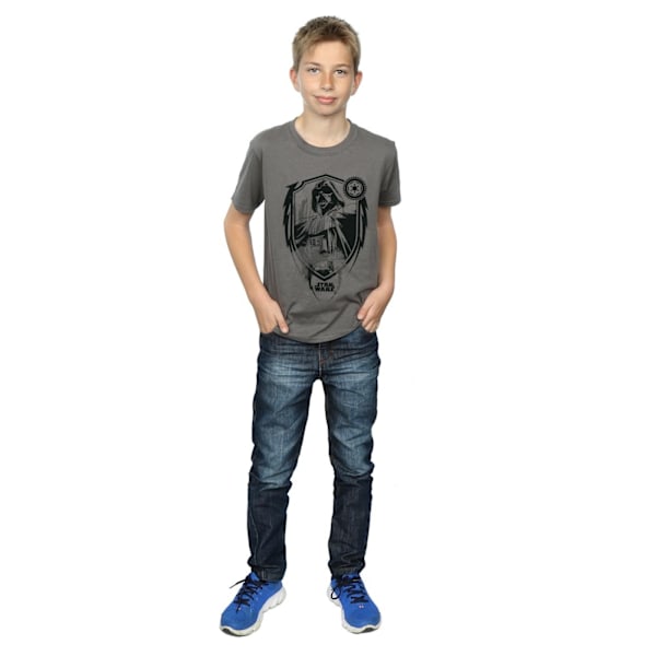 Star Wars Boys Darth Vader Shield T-shirt 12-13 år Charcoal Charcoal 12-13 Years