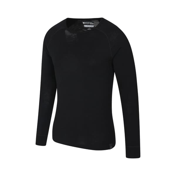 Mountain Warehouse Merino Ull Baslager Topp (2-pack) Black S