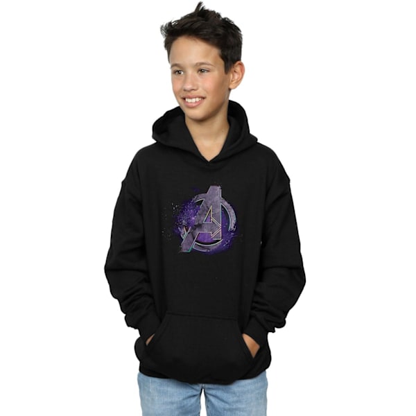 Marvel Pojkar Avengers Endgame Space Logo Hoodie 7-8 År Svart Black 7-8 Years