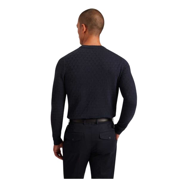 Ted Baker Herr Stickad Tröja med Rund Hals L Marinblå Navy L