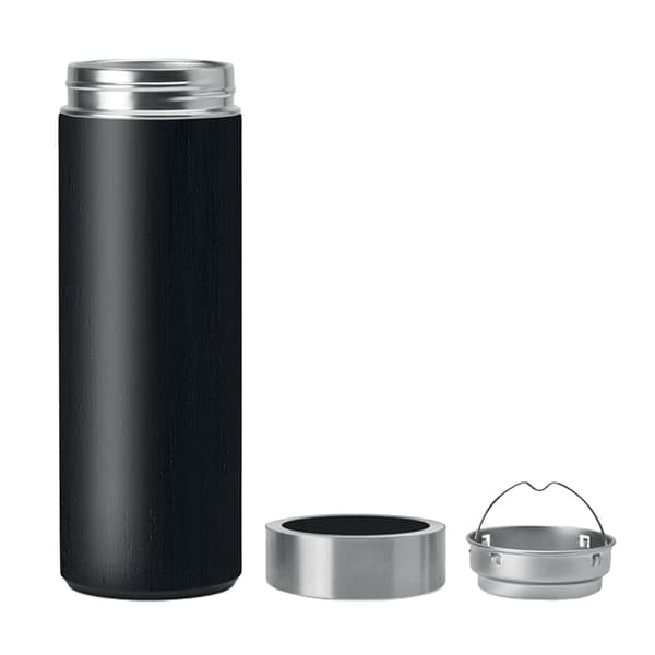 MidOcean Batumi Bambu Dubbelväggig 400ml Flaska One Size Svart Black One Size