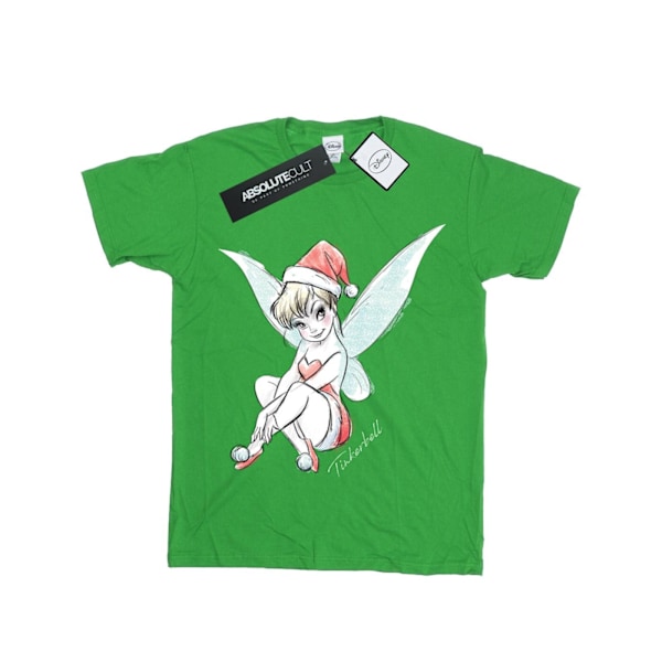 Disney Girls Tinkerbell Julfe T-shirt i bomull 7-8 år Irish Green 7-8 Years