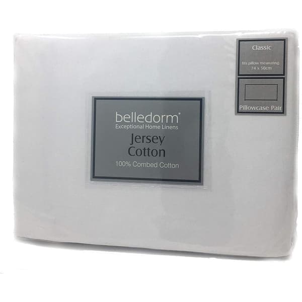 Belledorm Jersey Bomullskuddfodral (Par) L Vit White L