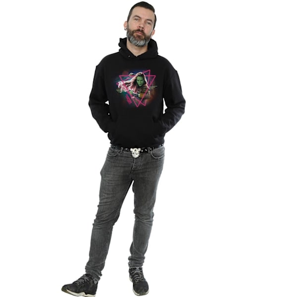 Marvel Herr Guardians Of The Galaxy Neon Gamora Hoodie XXL Svart Black XXL