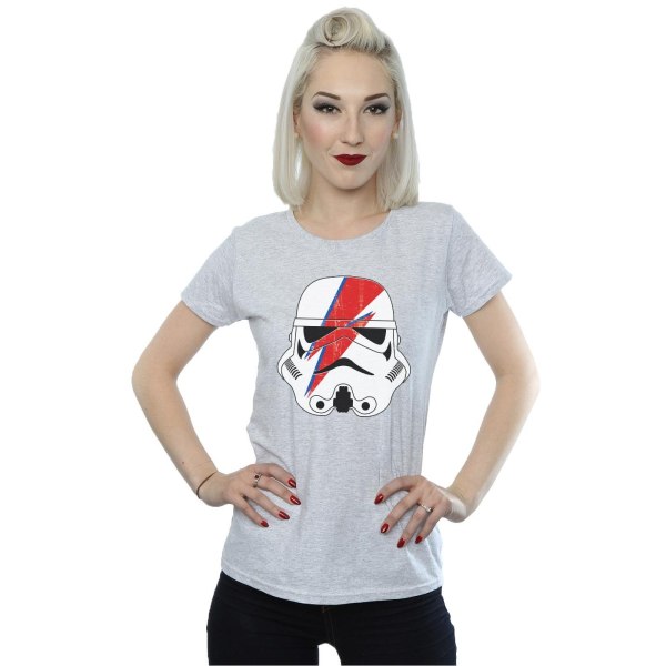 Star Wars Dam/Kvinnor Stormtrooper Glam Blixt Bult Bomull Heather Grey L