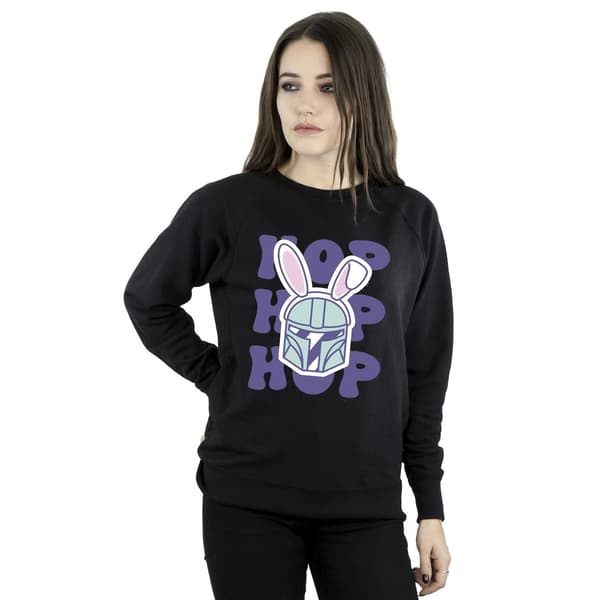 Star Wars Dam/Damer The Mandalorian Hop Into Easter Sweatshirt Black M