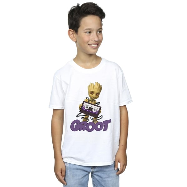 Guardians Of The Galaxy Boys Groot Kasett T-shirt 5-6 år Wh White 5-6 Years