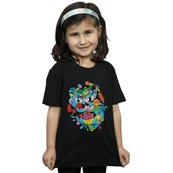 DC Comics Girls Teen Titans Go Candy Mania Bomull T-shirt 5-6 år Black 5-6 Years