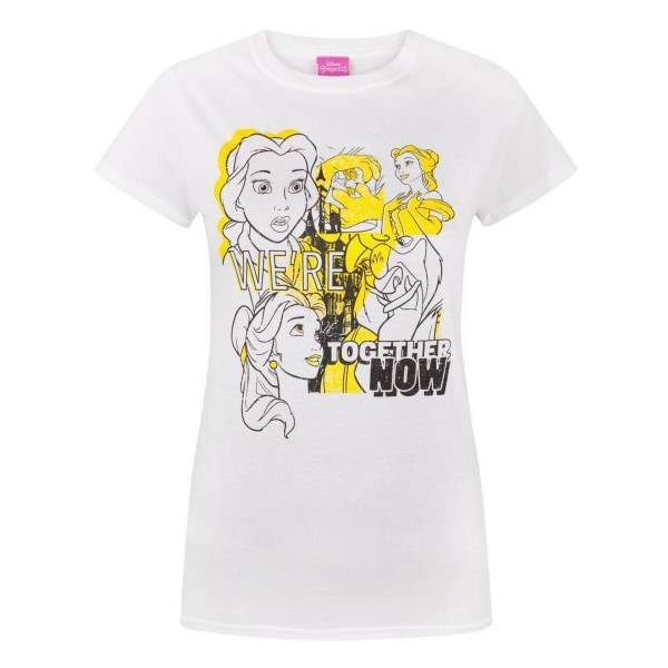 Disney Womens/Ladies Beauty And The Beast Belle Together T-Shir White 2XL
