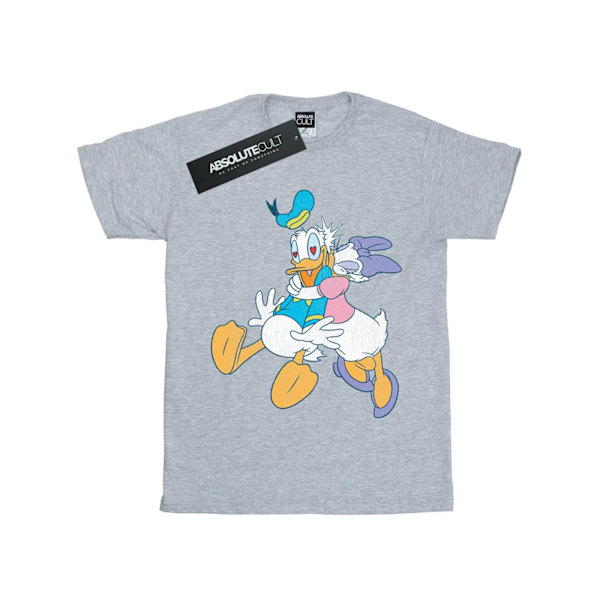 Disney Girls Donald And Daisy Duck Kiss Bomull T-Shirt 9-11 År Sports Grey 9-11 Years