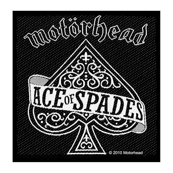 Motorhead Ace Of Spades Patch One Size Svart/Vit Black/White One Size