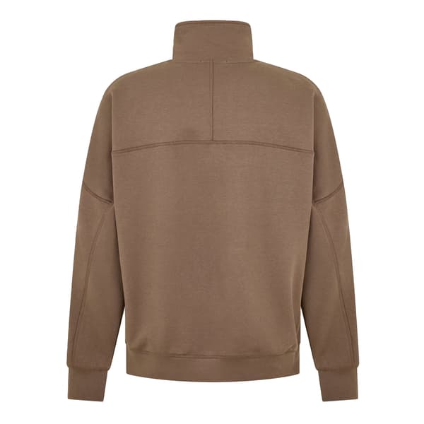 Timberland Herr Broderad Logotyp Quarter Zip Tröja L Choco Chocolate Chip L