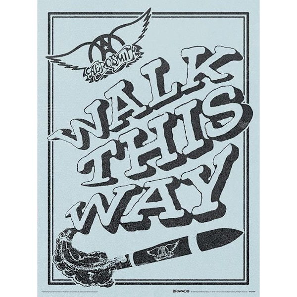 Aerosmith Walk This Way Print 40cm x 30cm Blå/Svart Blue/Black 40cm x 30cm