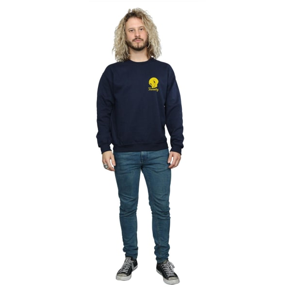 Looney Tunes Herr Tweety Pie Head Sweatshirt L Marinblå Navy Blue L