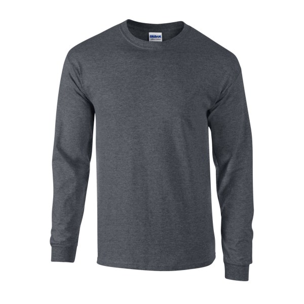 Gildan Unisex Adult Ultra Cotton Jersey Knit Long-Sleeved T-Shirt Dark Heather XL