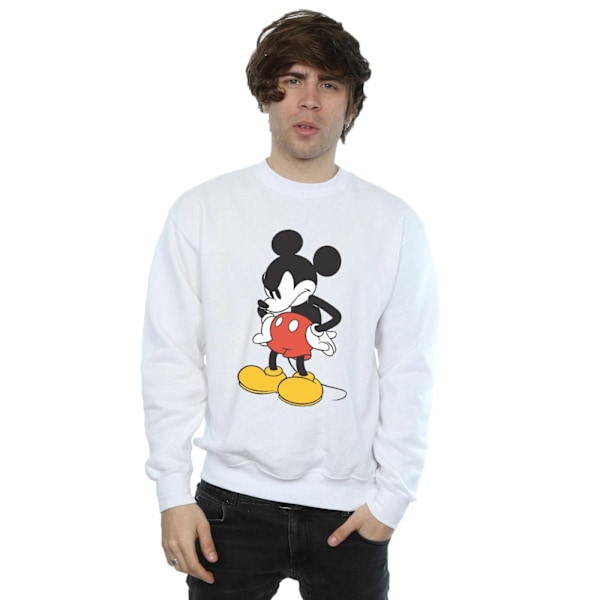 Disney Herr Mickey Mouse Arg Blick Nedåt Sweatshirt XXL Vit White XXL