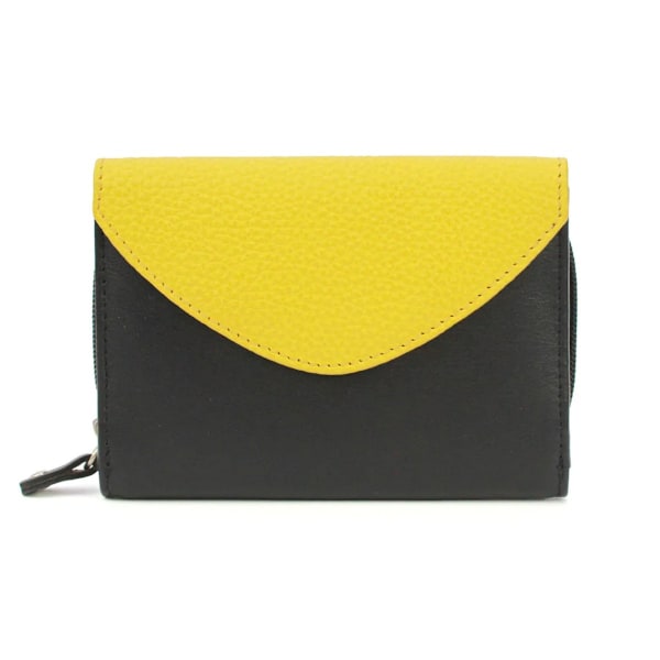 Eastern Counties Leather Una Colour Block Läderplånbok One Size Black/Ochre One Size