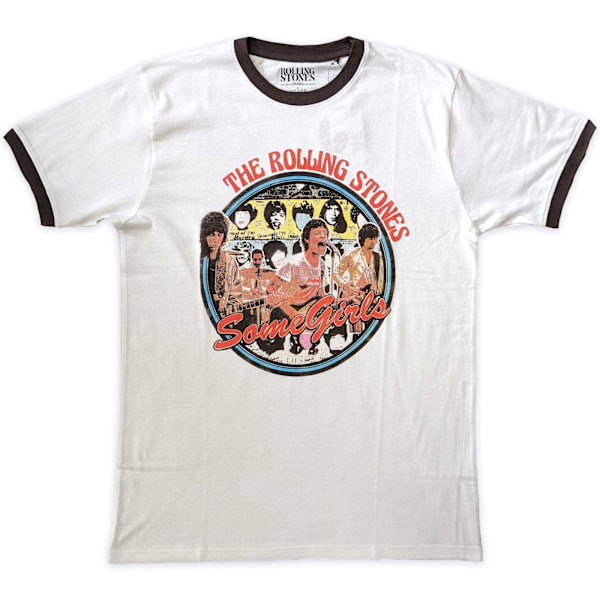 The Rolling Stones Unisex Adult Some Girls Circle T-Shirt L Whi White L