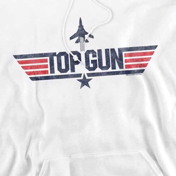 Top Gun Herr Logotyp Huvtröja S Vit White S