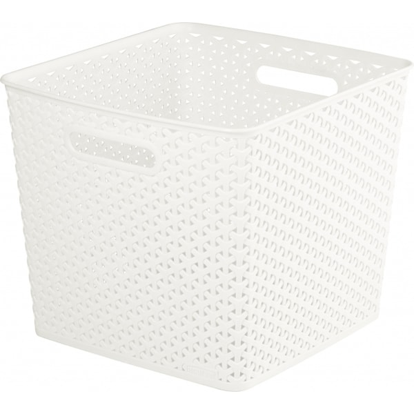 Curver Nestable Rattan Effect Korg 13l Vit White 13l