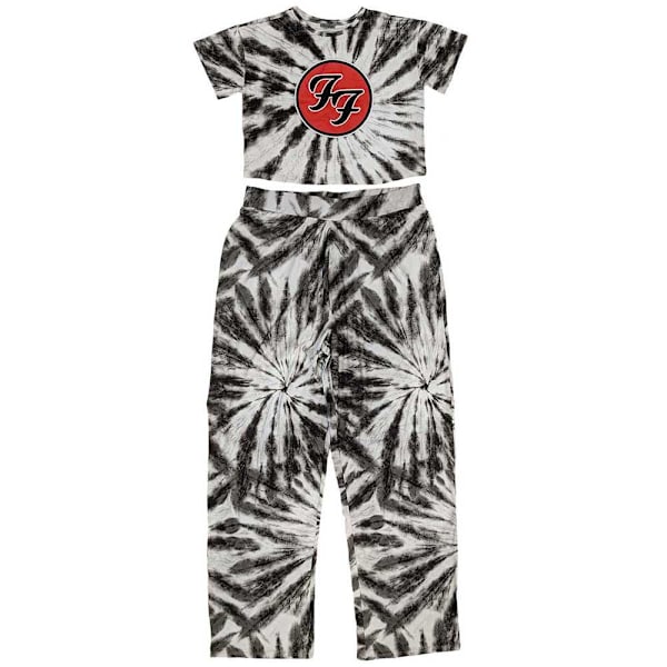 Foo Fighters Dam/Dam Tie Dye Logo Pyjamas Set M Vit/Svart White/Black M