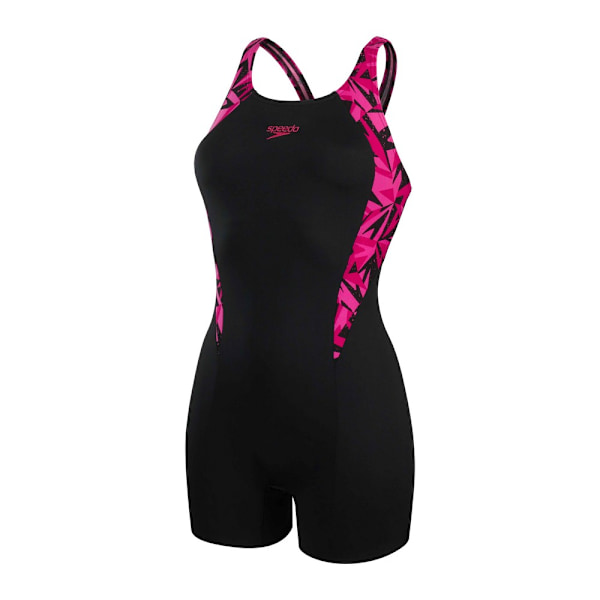 Speedo Womens/Ladies Hyperboom Splice Legsuit 10 UK Svart/Rosa Black/Pink 10 UK