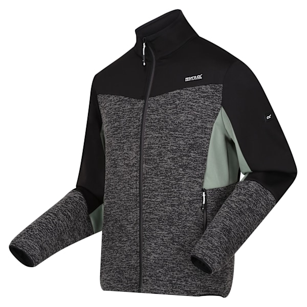 Regatta Coladane VI Marl Fleecejacka med hel dragkedja för män L Ash/Blac Ash/Black Marl L