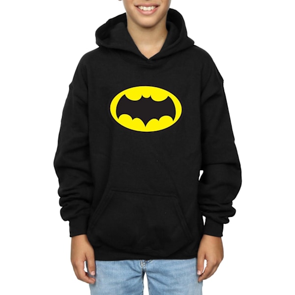 DC Comics Boys Batman TV-serie Logo Hoodie 7-8 år Svart Black 7-8 Years