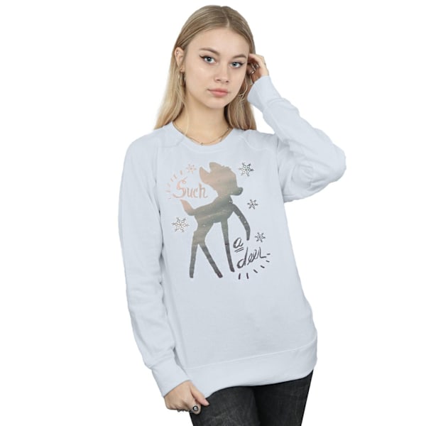 Disney Dam/Damer Bambi Vinter Hjort Sweatshirt M Vit White M