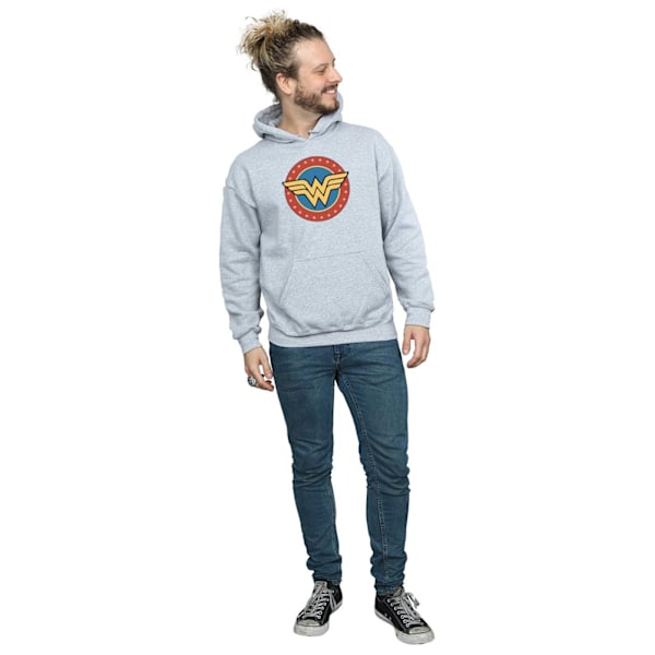 DC Comics Herr Wonder Woman Cirkellogotyp Hoodie 3XL Sports Grey Sports Grey 3XL