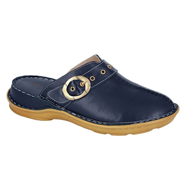 Mod Comfys Dam/Dam Softie Läder Mules 6 UK Marinblå Navy 6 UK