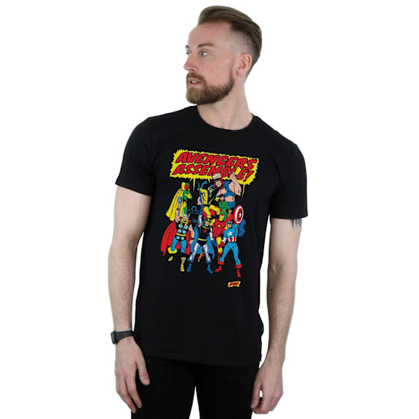 Marvel Comics Herr Avengers Assemble T-shirt 5XL Svart Black 5XL