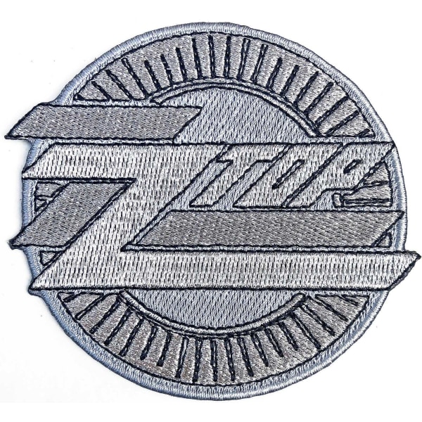 ZZ Topplogotyp Metallic Iron On Patch One Size Silver Silver One Size