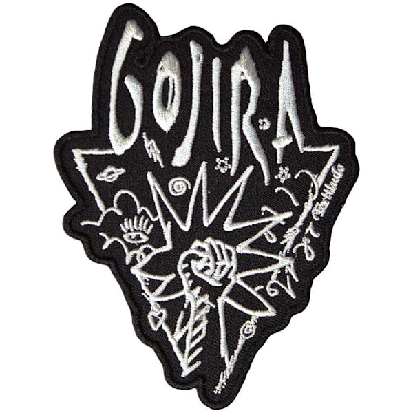 Gojira Power Glove Vävd Stryk-på-lapp One Size Svart/Vit Black/White One Size