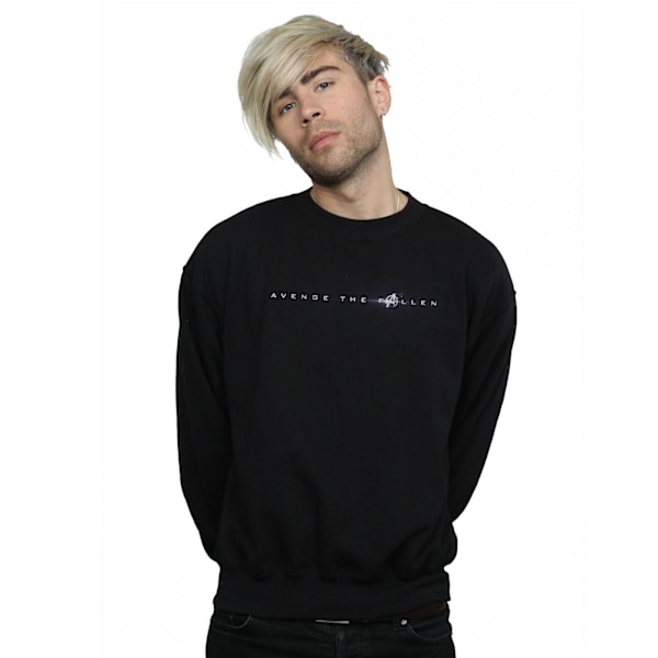 Marvel Mens Avengers Endgame Avenge The Fallen Text Sweatshirt Black M