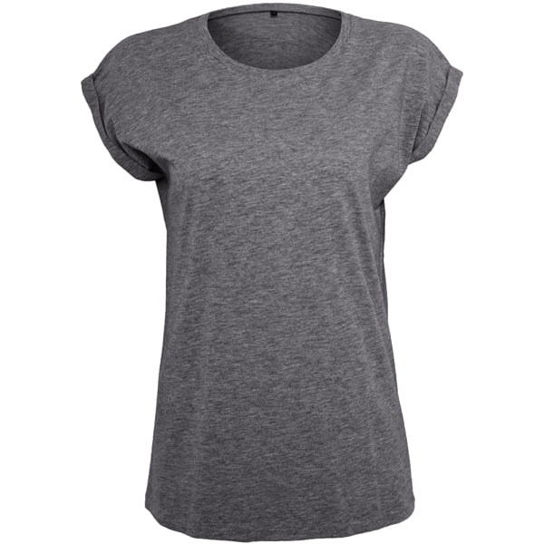 Bygg ditt varumärke T-shirt med förlängd axel för dam/dam M Char Charcoal M