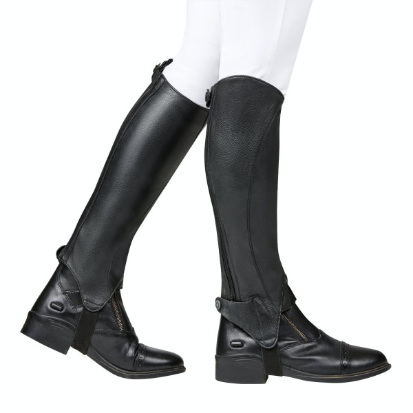 Dublin Unisex Vuxen Väldigt Läder Half Chaps L Svart Black L