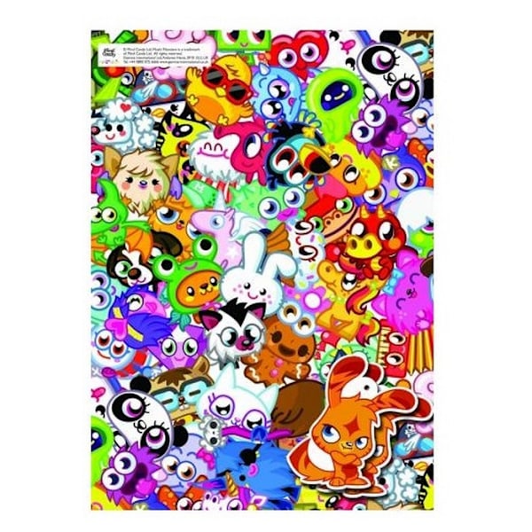 Moshi Monsters karaktärs presentpapper (4-pack) One Size Multicoloured One Size
