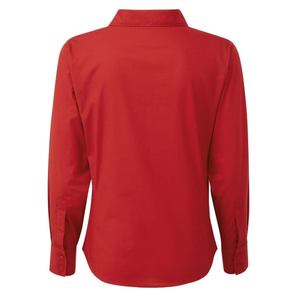 Premier dam/dam långärmad skjorta 30 UK Röd Red 30 UK
