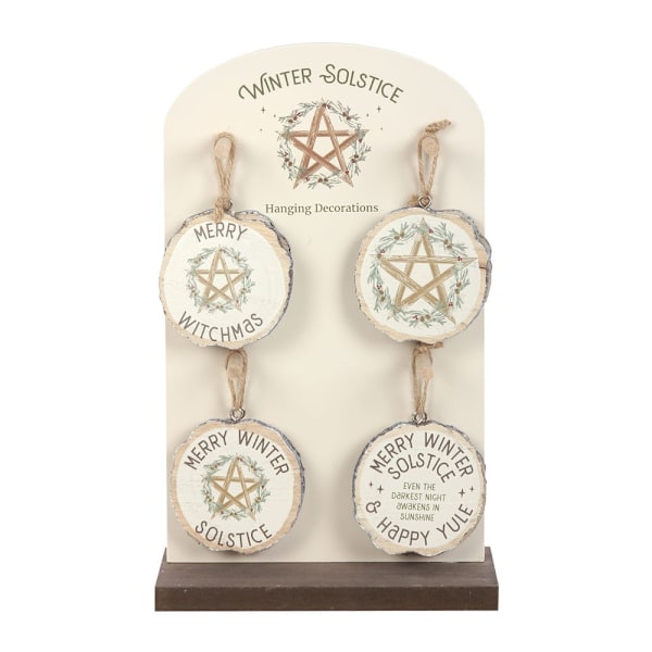 Something Different Solstice Vinter Dörrskylt Set (Paket med 16) Cream/Brown One Size