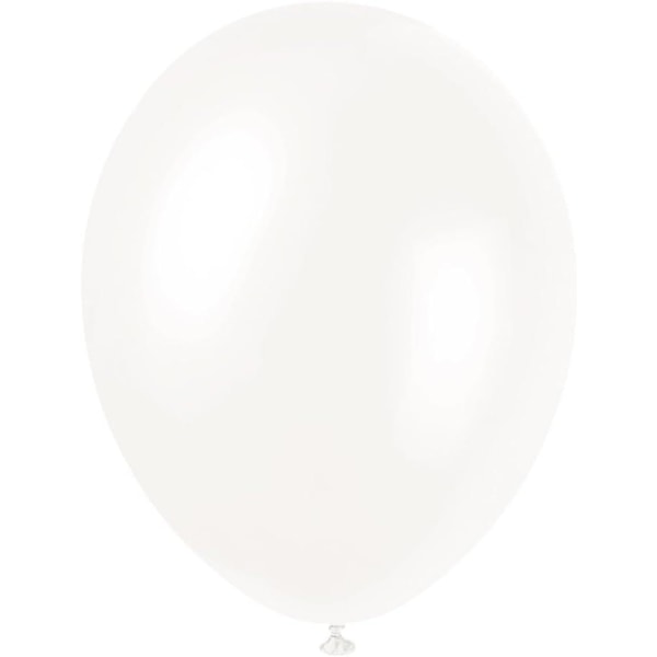 Unika partylatex iriserande ballonger (paket med 8) One Size Whi White One Size