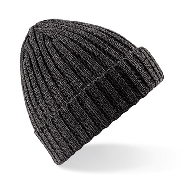 Beechfield Unisex Chunky Ribbed Vintermössa En storlek Char Charcoal One size